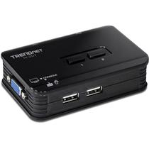 Switch KVM USB TRENDnet TK-207K controla 2 computadores com cabos Switch KVM USB TRENDnet TK-207K controla 2 computadores com cabos