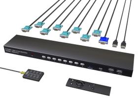 Switch KVM VGA de 8 portas - KAGO - Compartilhe 8 computadores, 1 monitor