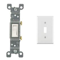 Switch Leviton 1451-2WM 15A 120V, aterramento unipolar, pacote com 10 Switch Leviton 1451-2WM 15A 120V, aterramento unipolar, pacote com 10