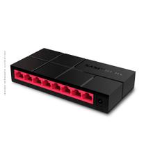 Switch Mercusys Gigabit, 8 Portas, 10/100/1000Mbps, Plug and Play, Preto - MS108G