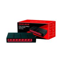 Switch Mercusys Gigabit 8 Portas De Mesa 10/100/1000mbps Preto - Ms108g