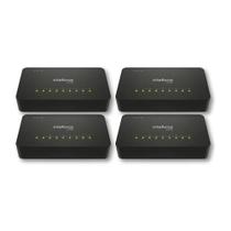 Switch Não Gerenciável 8 portas fast 10/100 S1108f Intelbras 4 Unidades Switch Não Gerenciável 8 portas fast 10/100 S1108f Intelbras 4 Unidades