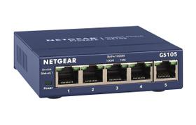 Switch NETGEAR Gigabit Ethernet de 5 portas não gerenciado GS105NA