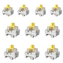 Switch para Teclado Mecânico Fejwlvs Amarelo 3 Pinos 50 gf 90 Peças