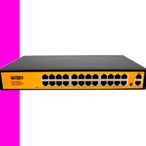 Switch Poe 24 Portas Gigabit 2 Para Uplink Internet Haiz