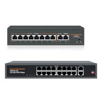 Switch POE 48V-52V Com 8/16 Portas 10/1000Mbps IEEE 802.3 Af/at Para Câmera IP, AP Sem Fio E Sistema