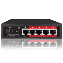 Switch PoE Gigabit de 5 Portas STEAMEMO - PoE+ Gerenciado em Nuvem