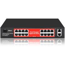 Switch PoE Gigabit Smart Managed STEAMEMO de 16 Portas