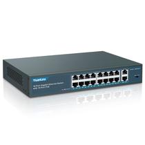 Switch PoE Gigabit Yuanley 16 Portas com 2 Uplinks Gigabit