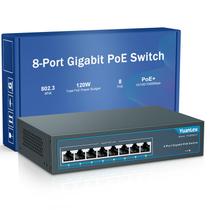 Switch PoE YuanLey 8 portas Gigabit 1000 Mbps 120 W 802.3af/at