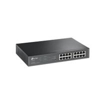 Switch Tp-Link 16 Portas, 10/100/1000, Montável Em Rack, Preto