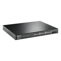 Switch TPLink Gerenciável L2 com 24 Portas Gigabit e 4 Slots SFP Jetstream TLSG3428UN2.0 Cinza Switch TPLink Gerenciável L2 com 24 Portas Gigabit e 4 Slots SFP Jetstream TLSG3428UN2.0 Cinza