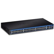 Switch TRENDnet de 52 portas Gigabit Web Smart TEG-524WS preto