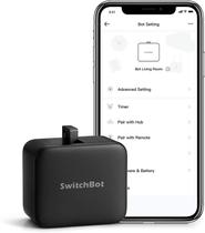 SwitchBot Smart Switch Button Pusher - Sem fiação, aplicativo sem fio ou controle de temporizador, adicionar SwitchBot Hub compatível com Alexa, Google Home, HomePod, IFTTT
