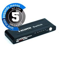Switich Hdmi 5X1 3D Full Hd Com Controle Remoto - Kit Com 5