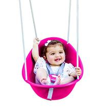 Swurfer Coconut - Primeiro balanço do seu filho com corda sem blister e arnês de segurança de 3 pontos - Interior e exterior - Balanço para bebés e crianças pequenas - Idades 9 + Meses - Até 50 lbs, Rosa, Baby, SW54070P