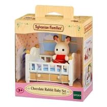 Sylvanian Families Bebê Coelho Chocalete E Cama Epoch 5017p