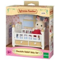 Sylvanian Families Bebê Coelho Chocolate e Cama 5017