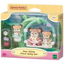 Sylvanian Families Bebes Cervos Balanço Floral EPOCH Magia Sylvanian Families Bebes Cervos Balanço Floral EPOCH Magia