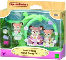 Sylvanian Families Bebês Cervos Conjunto Balanço Floral Sylvanian Families Bebês Cervos Conjunto Balanço Floral