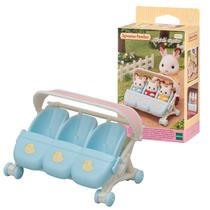 Sylvanian Families Carrinho De Brinquedo Para Trigêmeos Original Com Assento Removível