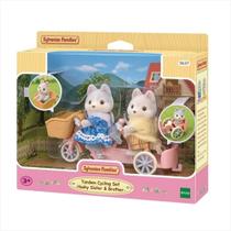 Sylvanian Families Conj Bicicleta Dupla Irmã/Irmão Huskys