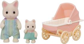 Sylvanian Families Conj Carrinho De Bebê Papai E Bebê Gatos Sylvanian Families Conj Carrinho De Bebê Papai E Bebê Gatos