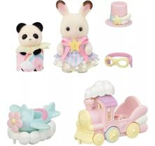 Sylvanian families conj de atracoes -aviao & trem