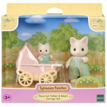 Sylvanian Families Conjunto Carrinho de Bebê Gatos Primavera