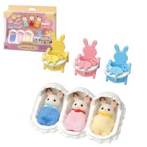 Sylvanian Families Conjunto Cuidando De Trigêmeos 5532 Original, Epoch, Presente Crianças +3 Anos Sylvanian Families Conjunto Cuidando De Trigêmeos 5532 Original, Epoch, Presente Crianças +3 Anos