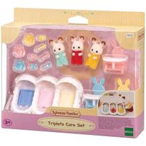 Sylvanian families conjunto cuidando de trigemeos epoch