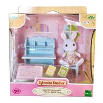 Sylvanian families conjunto escrivaninha menina coelho neve epoch