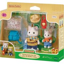 Sylvanian families conjunto exploracao animada irmao e bebe gatos de leite epoch