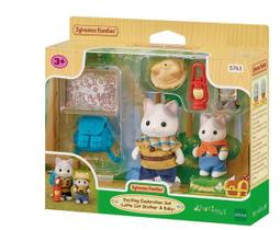 Sylvanian families - conjunto exploração animada - irmão e bebê gatos Sylvanian families - conjunto exploração animada - irmão e bebê gatos