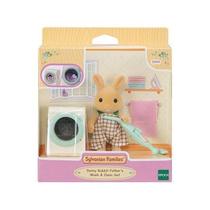 Sylvanian Families Conjunto Lavagem e Limpeza - Papai Coelho Raio de Sol 5549 Ep