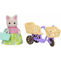 Sylvanian families conjunto passeio de bicicleta mamae gato primavera - EPOCH