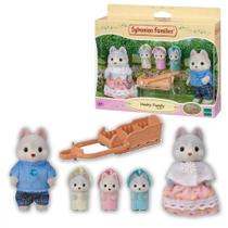 Sylvanian Families Familia Dos Huskys Cachorrinhos Trigemeos - Epoch 5636