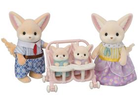 Sylvanian Families Família Raposas Do Deserto - com Acessório Epoch 4 Bonecos