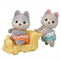 Sylvanian Families Gêmeos Huskys Com Trenzinho Epoch 5638