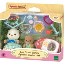 Sylvanian families irmas lontras marinhas conjunto praia epoch