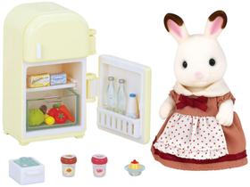 Sylvanian Families Mãe Coelho Chocolate Geladeira - com Acessórios Epoch Magia