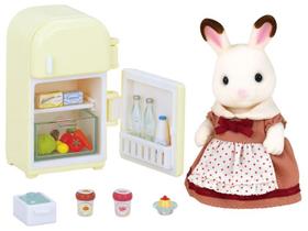 Sylvanian Families Mãe Coelho Chocolate Geladeira - com Acessórios Epoch Magia