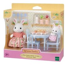 Sylvanian Families Mesa De Café Da Manha Coelhos Neve com Acessórios