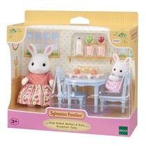 Sylvanian Families Mesa De Café Da Manhã Mamãe E Bebê Coelho Sylvanian Families Mesa De Café Da Manhã Mamãe E Bebê Coelho
