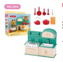 Sylvanian Families Stomle Family Kitchen Conjunto Cozinha Original Epoch NOD04 Sylvanian Families Stomle Family Kitchen Conjunto Cozinha Original Epoch NOD04