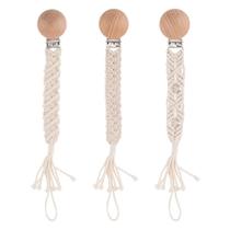 Symbolife Pack de 3 Sujetachupetes Bohemios de Algodón, 23 cm