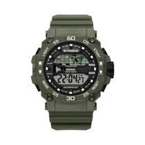 Synoke-relógio esportivo militar masculino, digital, cronógrafo, alarme, à prova d'água, 50m