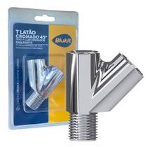 T de 45 Tipo Y Curto com Desviador Cromado Blukit para Filtro 170233