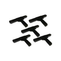 T grande p/ tela mosqueteiro perfil 1 preto - kit 5 pcs