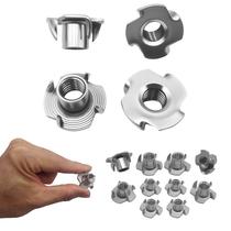 T-Nut IEUYO, 4 pinos, aço inoxidável, resistente para madeira, 60 unidades T-Nut IEUYO, 4 pinos, aço inoxidável, resistente para madeira, 60 unidades